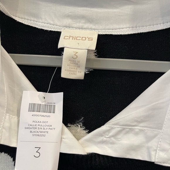 Crown & Ivy CHICOS NWT Woman’s CALLIE Pullover Sweater Size:3 - Picture 2 of 9